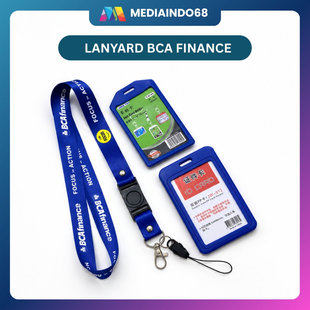 Lanyard Tali Gantungan ID Card BCA FINANCE - Free Strap Gantungan HP/Flashdisk
