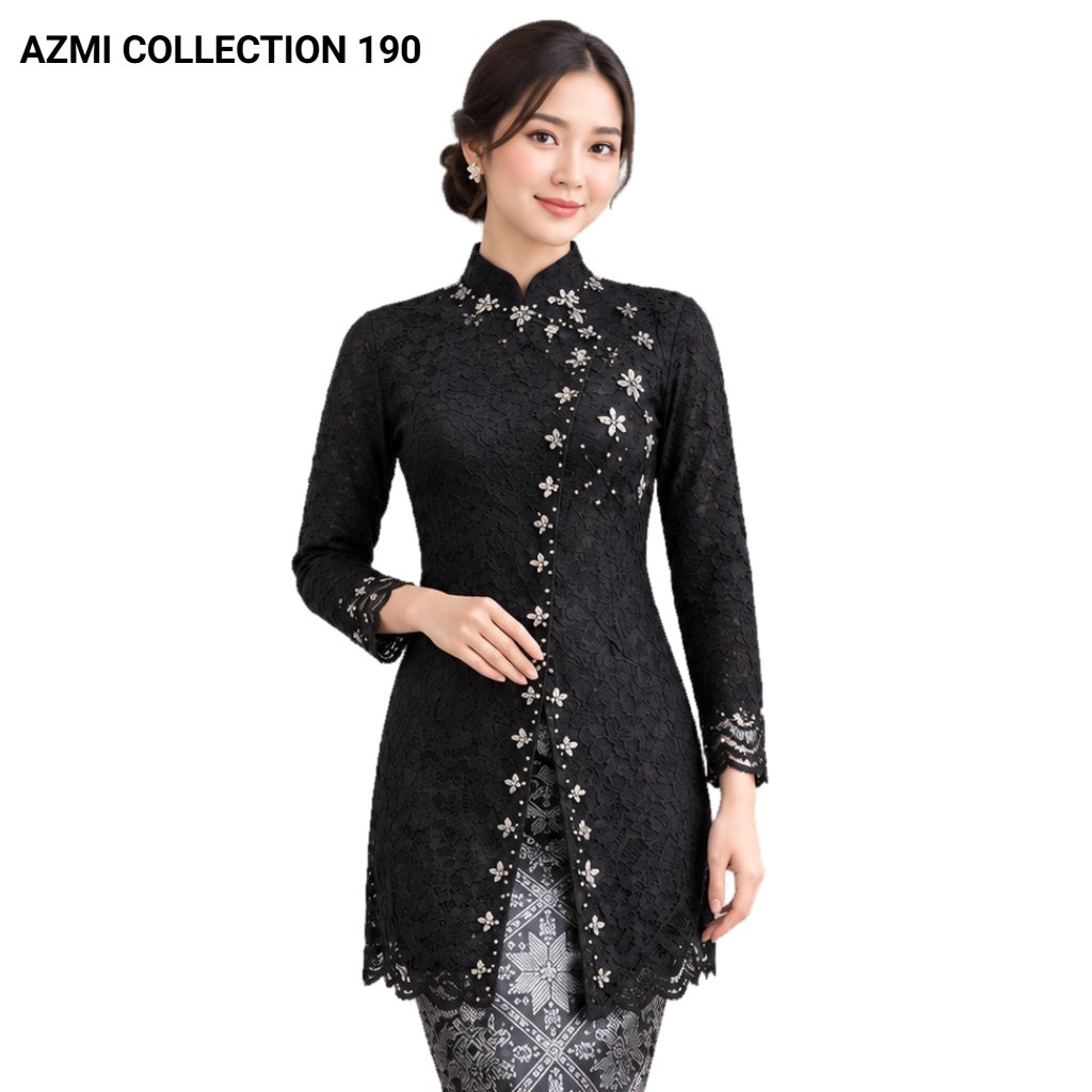 Kebaya Janggan Brokat Modern Rok Lilit Songket Busui Pesta Malaysia Wisuda