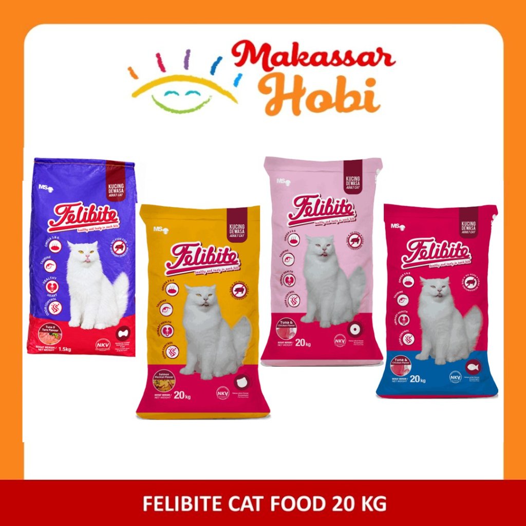Makanan Kucing FELIBITE Felibit Cat Food Karungan 20kg 20 kg Rasa Tuna Kibble Tuna Donat Ikan Salmon