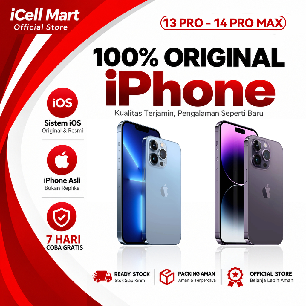 iPhone 14 Pro Max & 13 Pro Max WiFi Only Original Second 128GB 256GB Mulus 99% Face ID Kamera Normal