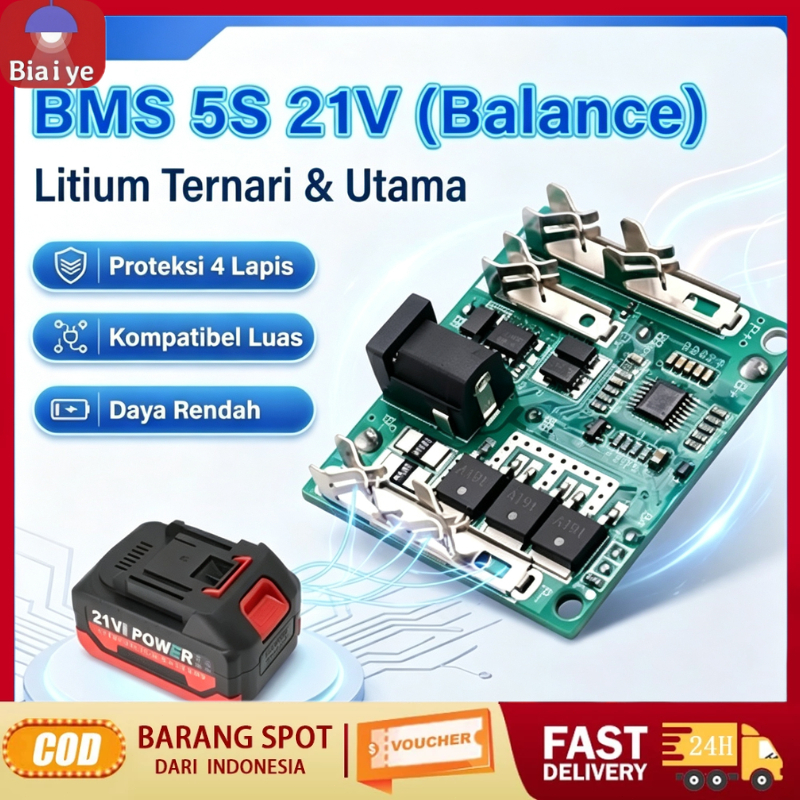 Bms Modul Baterai 5s 18v 20v 21v 48v 88v 99v Bms Baterai Cordless Lxt