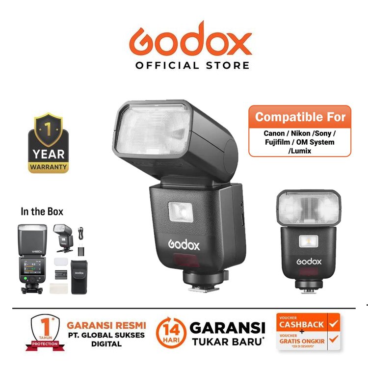 Godox V480 TTL On-Camera Flash Godox V480