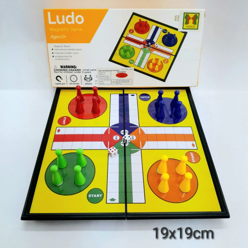 LUDO Magnetic Board Game LUDO Papan Magnet Small