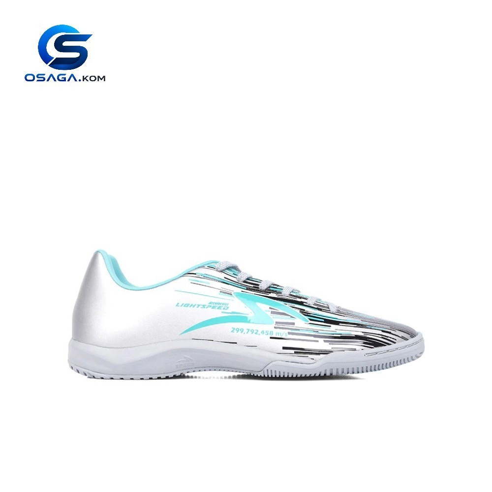 SPECS Sepatu Futsal Lightspeed Reborn Silver/Black Aqua