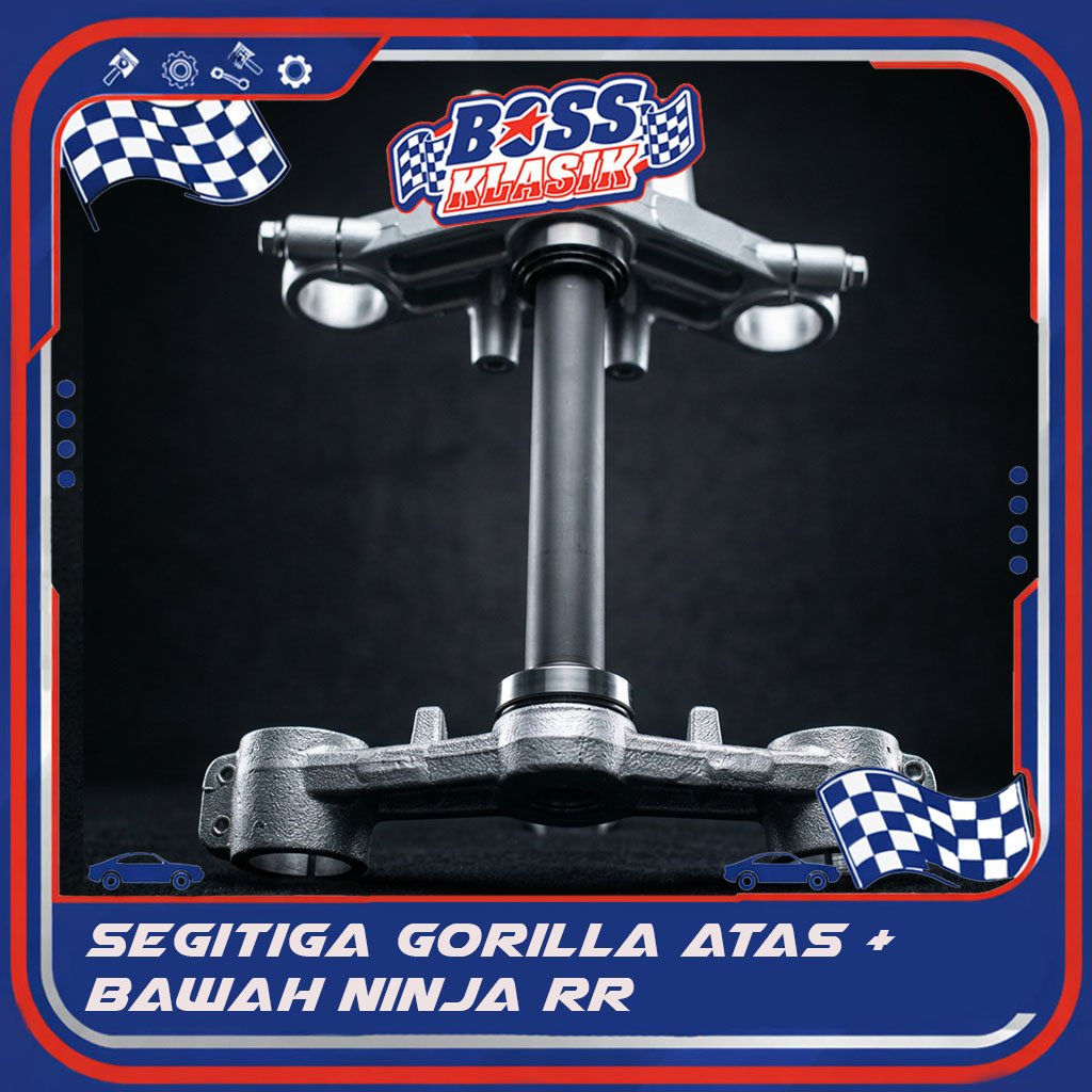 Segitiga Shock Depan Gorilla Ninja RR Atas Bawah Set Variasi Motor Custom CB GL