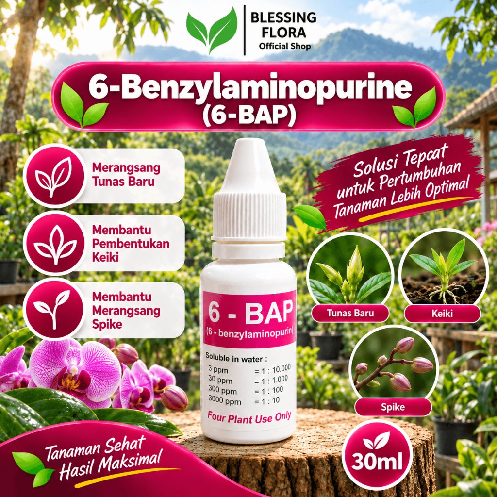 Hormon Tanaman 6-BAP Pink 30ml Perangsang Tunas Tanaman ZPT Hormon Pertumbuhan Tanaman