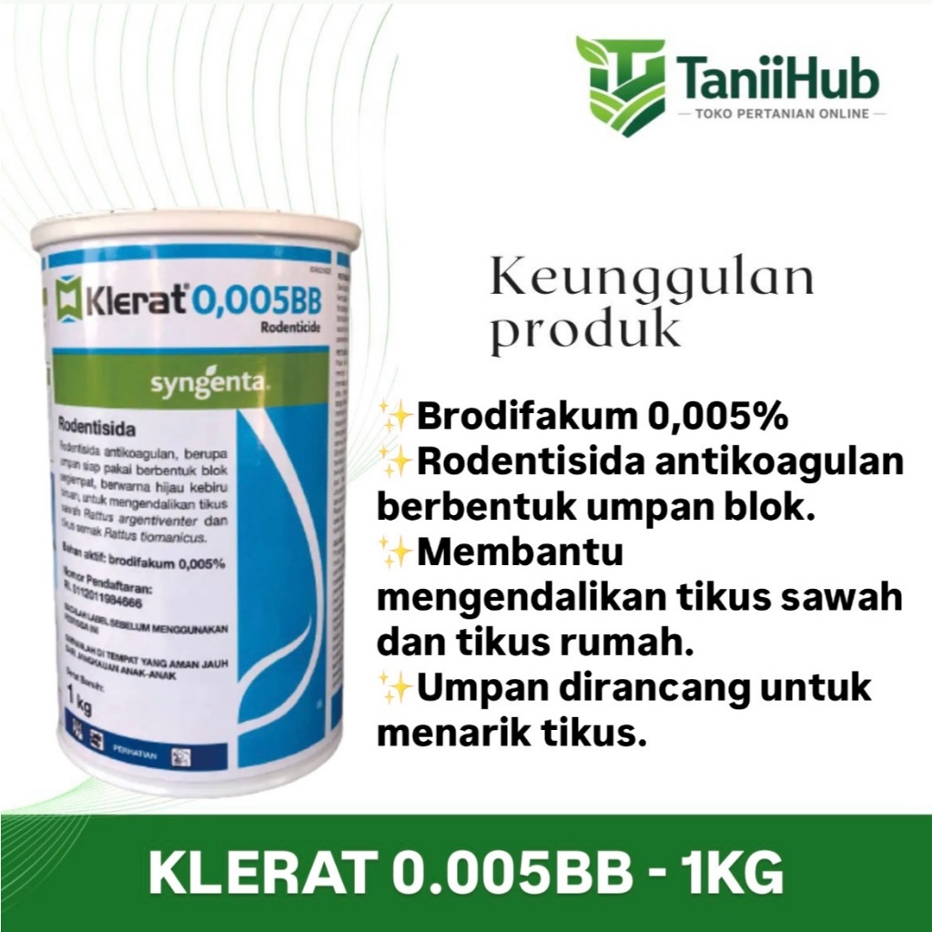 Klerat 1 KG Umpan Tikus Rodentisida