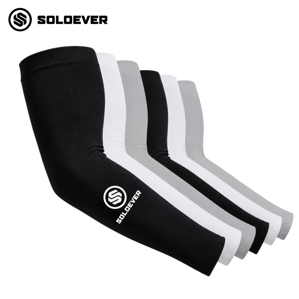 SOLOEVER Lengan Pelindung Matahari 1 Pasang UPF50+ UV Protection Manset Tangan Sepeda Motor Cycling 