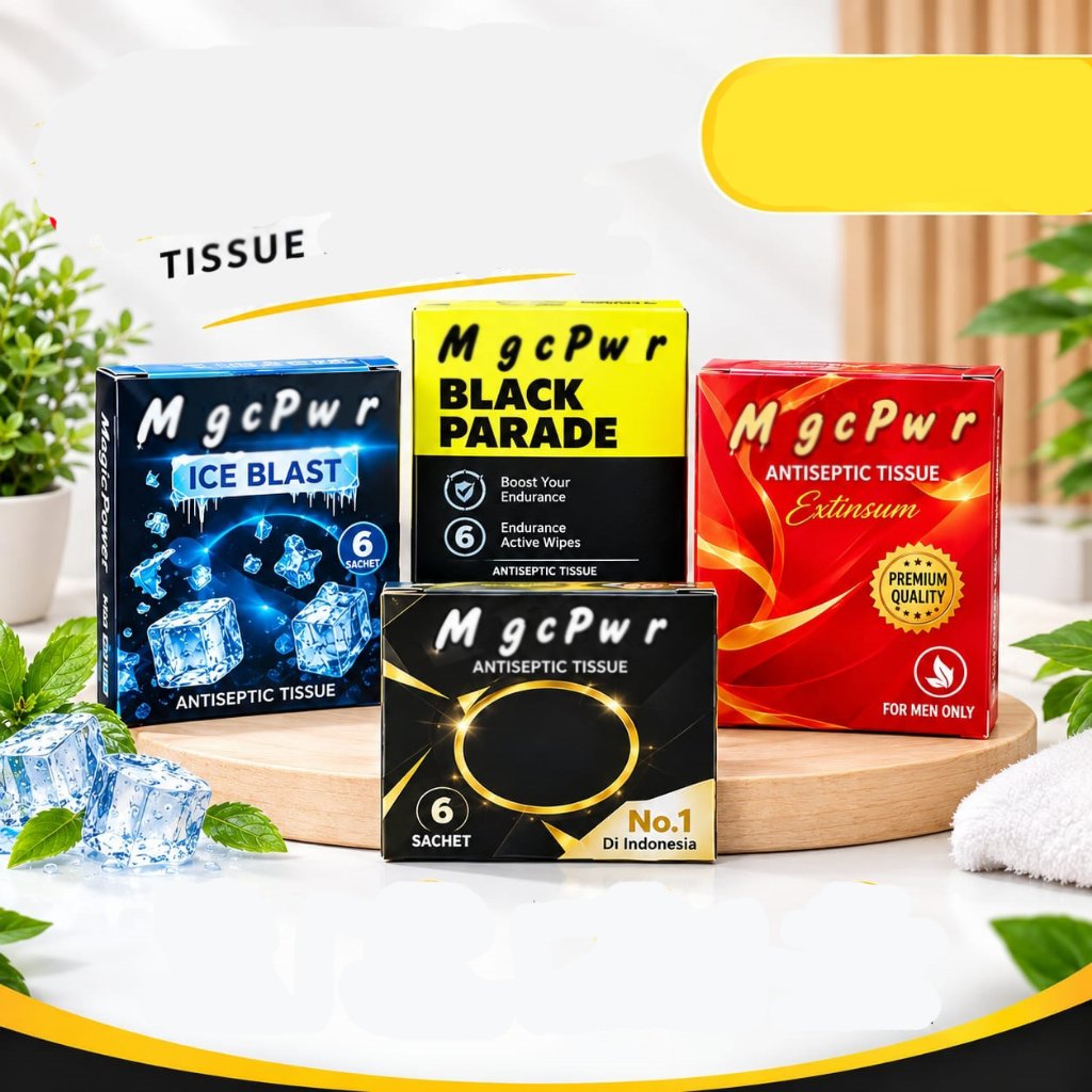 Tisu Basah Refill - Tisu Antibacteria MegicPower Black Parade Exucime Ice Blast 4 Parian isi6/box