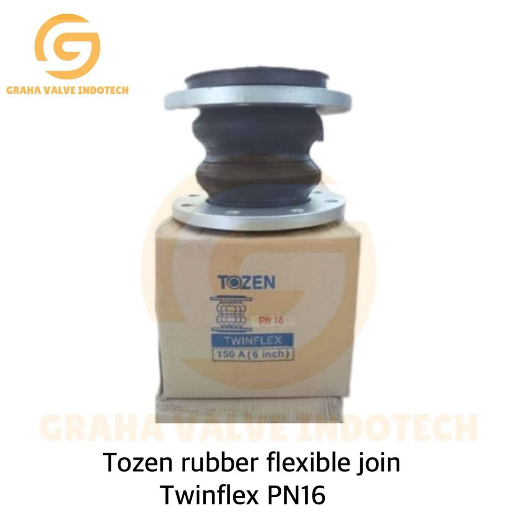 Rubber Flexible Joint Twinflex PN16 TOZEN 6" inch / Flange