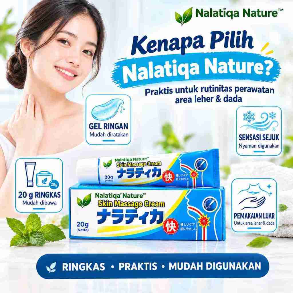 NALATIQA TENGGOROKAN HERBAL GEL 20G UNTUK BERSIHKAN DAHAK PARU-PARU, BATUK BERDAHAK, DADA SESAK & NA