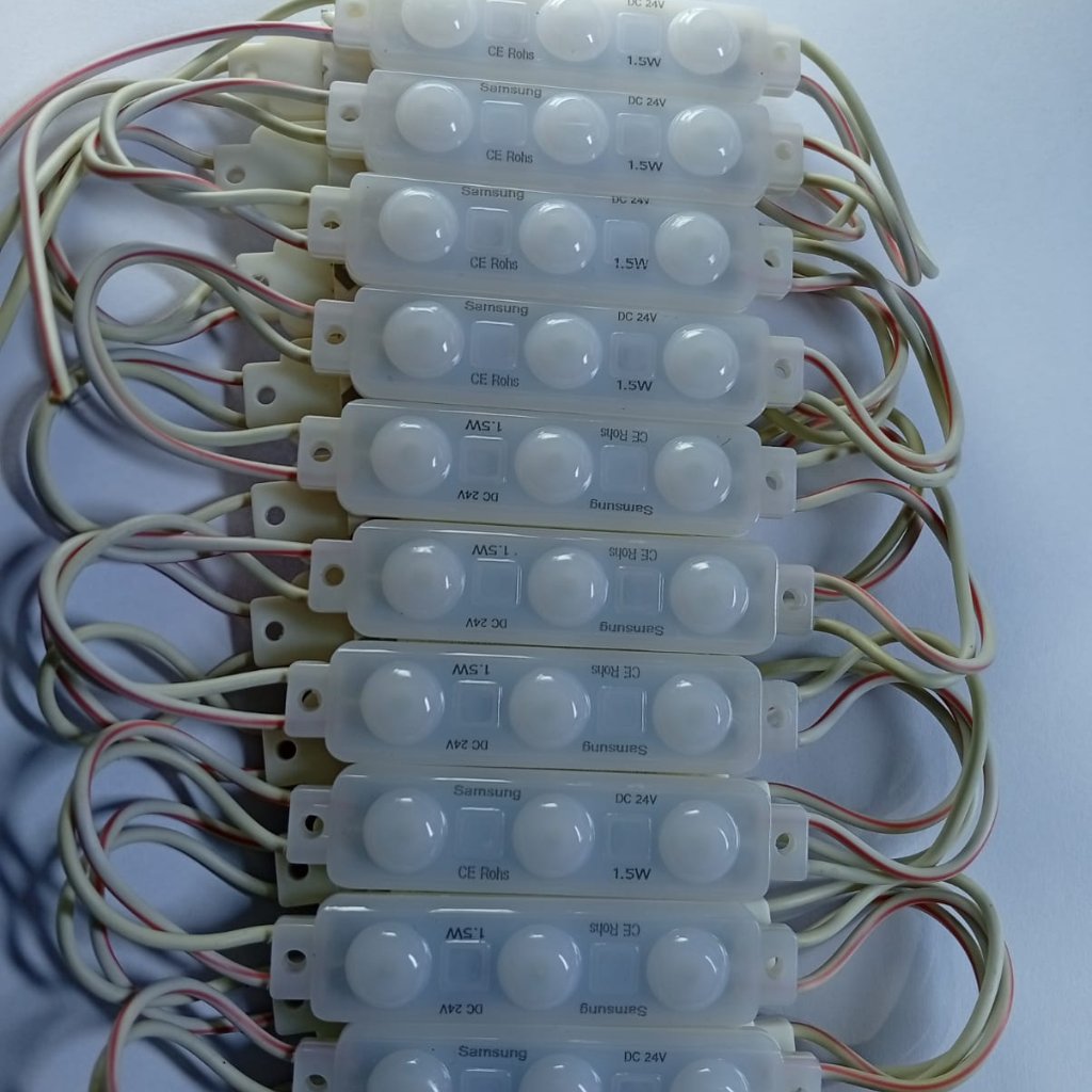 Led Modul Module 3 Led Samsung + Lensa Tipe 6617 24V 24 Volt Putih
