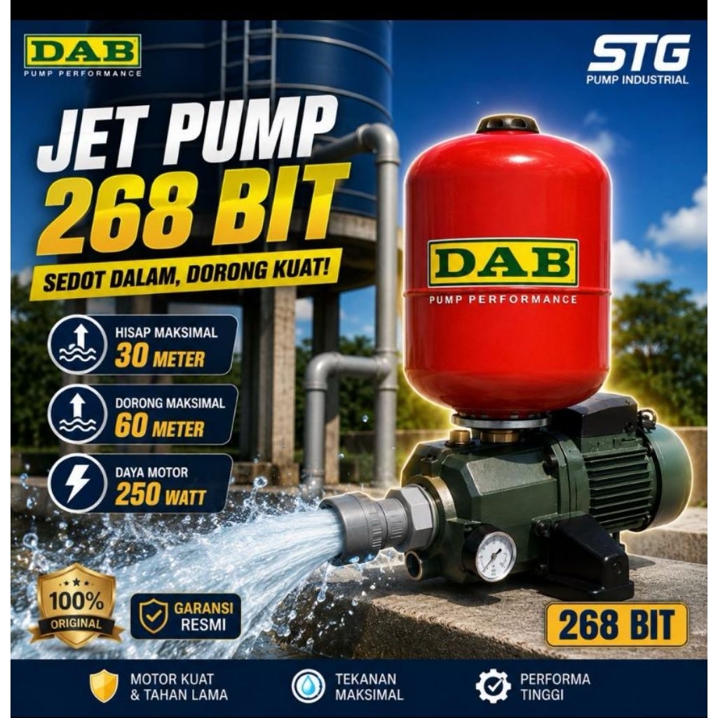pompa air jet pump otomatis DAB 255 pompa air jet pump DAB