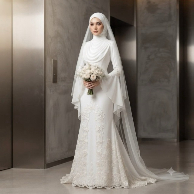 Gaun Pengantin Melayu Malaysia Set Akad Walimah