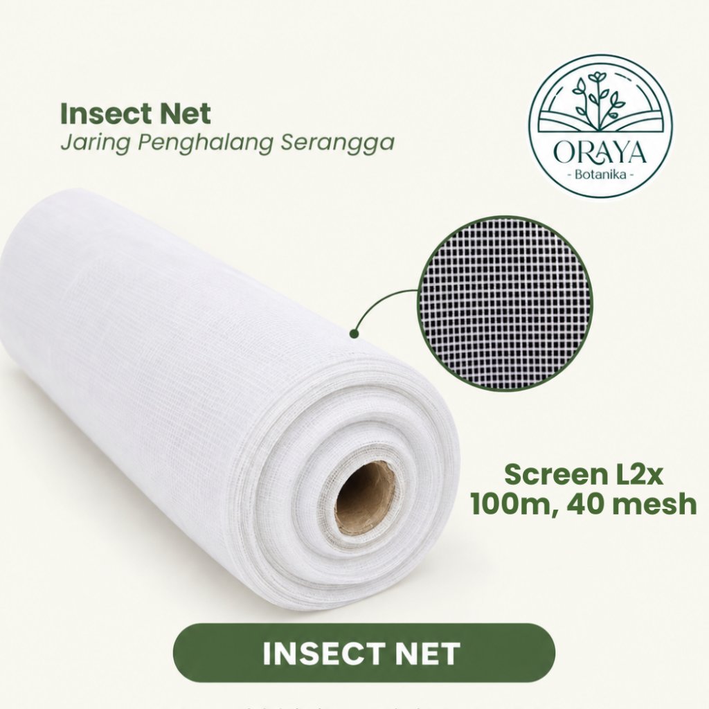 ORAYABOTANIKA | Insect Net Screen L2 x 100m, 40 Mesh