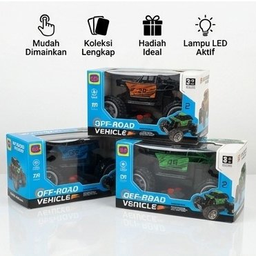 Mainan Mobil Remote Control Off-Road Vehicle SK668-24 Skala 1:20 27MHz  RC Offroad Car Lampu LED
