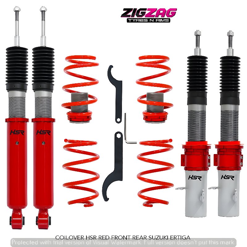 COILOVER HSR RED FRONT REAR SUZUKI ERTIGA, FRONX