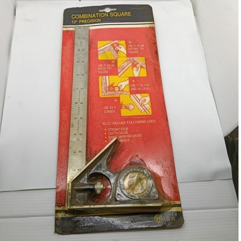 Penggaris siku pengukur bidang ukuran 12" combination square merek Diamond Brand