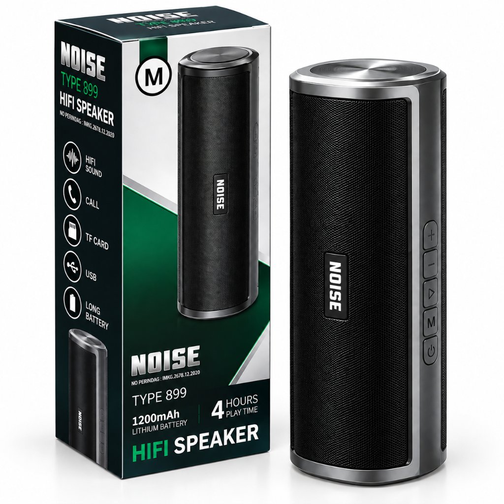 Speaker Bluetooth NOISE Tipe 899N 899M 899I Speaker HiFi 4 Jam Waktu Main Baterai Lithium 1200mAh