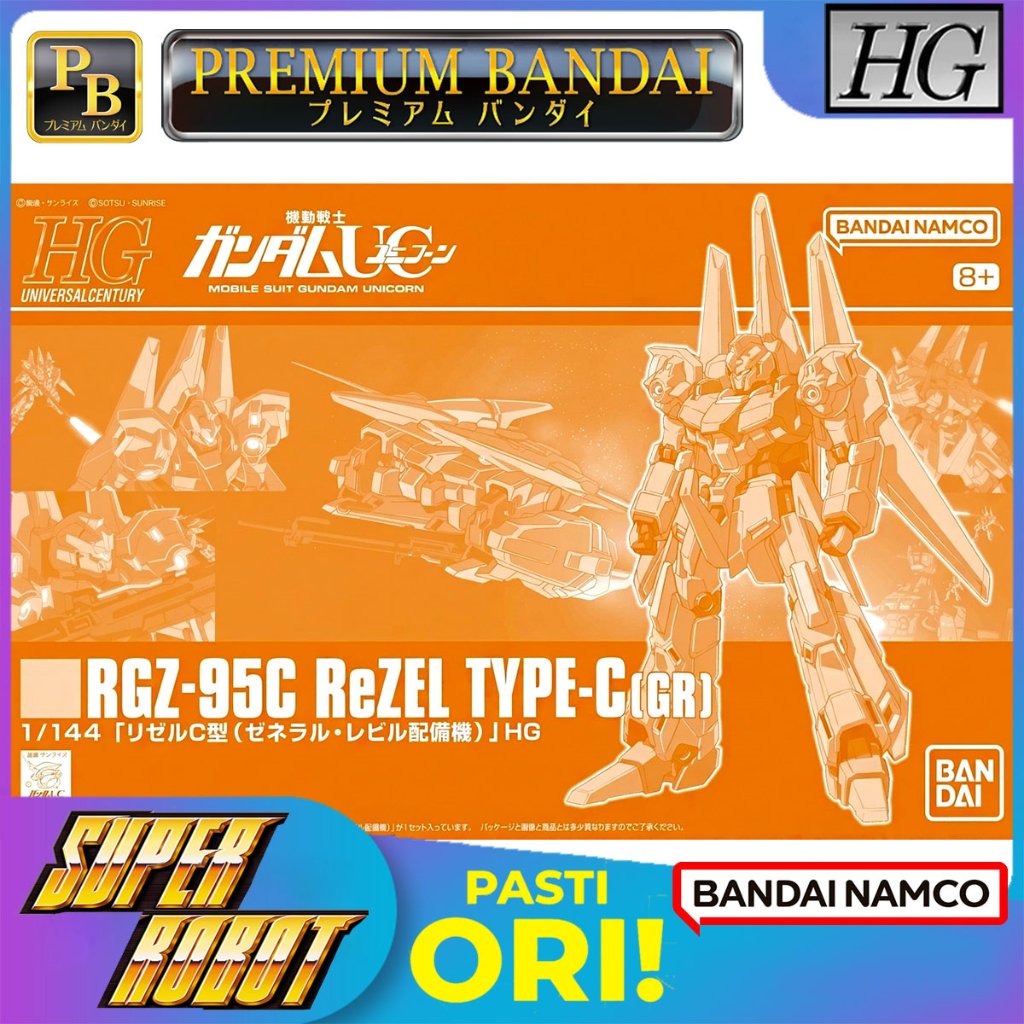 BANDAI HG RGZ-95C ReZEL / Re-Zel Type C (GR) - HGUC Gundam P-BANDAI Limited
