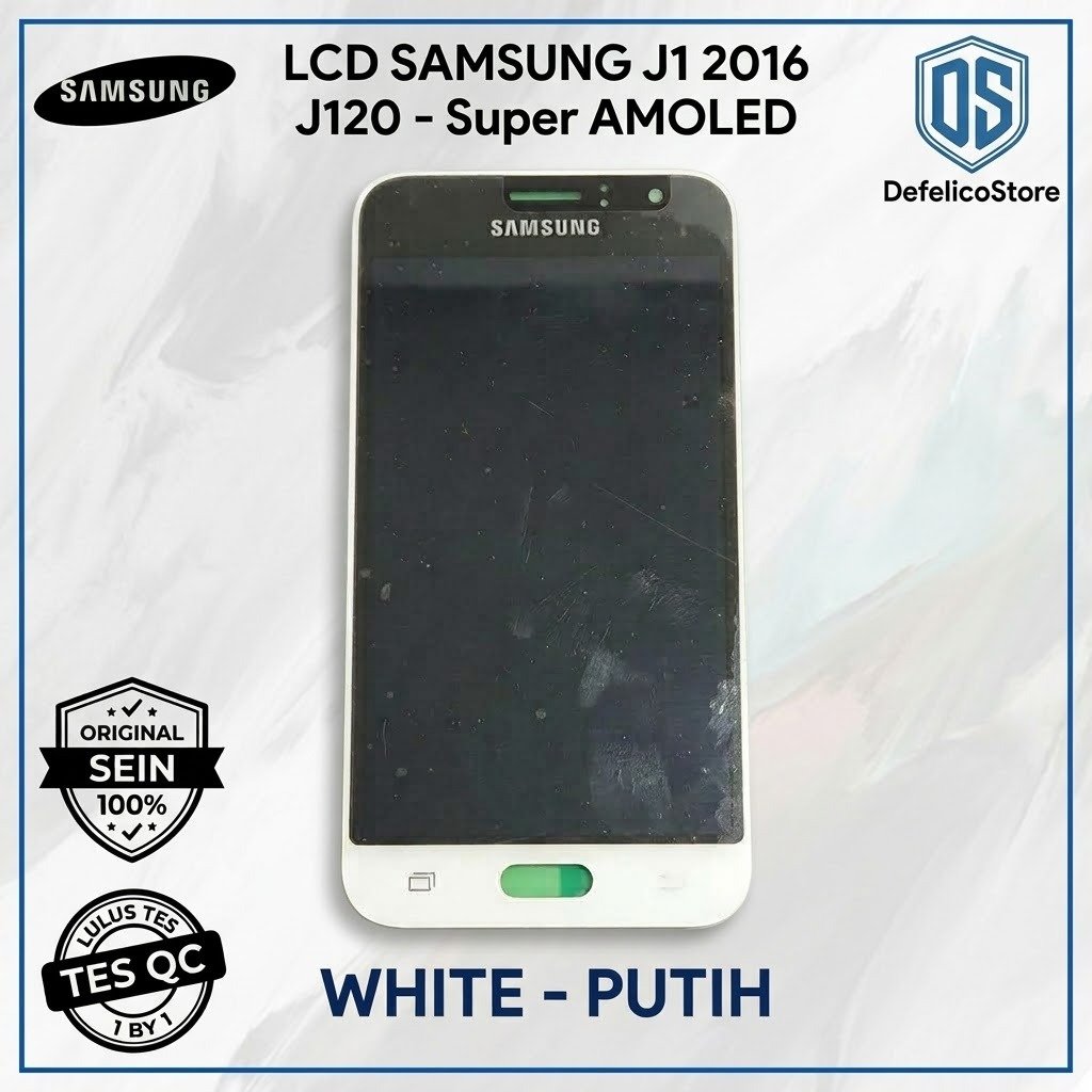 LCD TS SAMSUNG GALAXY J1 2016 J120 PUTIH ORI OEM SUPER AMOLED 100%