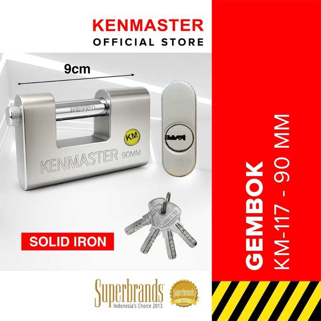 Kenmaster Gembok GIANT 90 MM - KM-117 / Gembok Anti Maling / Gembok Pagar Kunci Gembok- GMBK127 Kabe