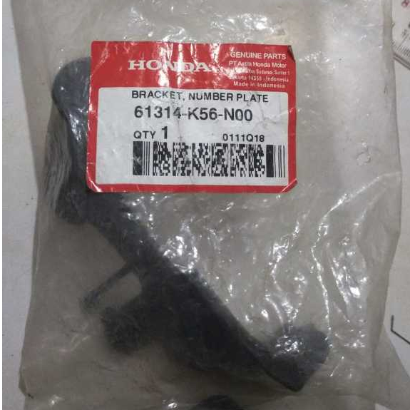 Braket Dudukan Plat No Honda Sonic 150R K56 61314K56N00