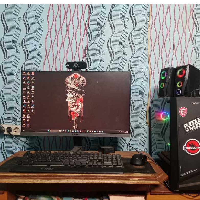 PC Gaming Fullset i3-10100F Gen 10 | GTX 1650 Battle-AX 4GB GDDR6 | HyperX 16GB | NVMe 512GB | Monit