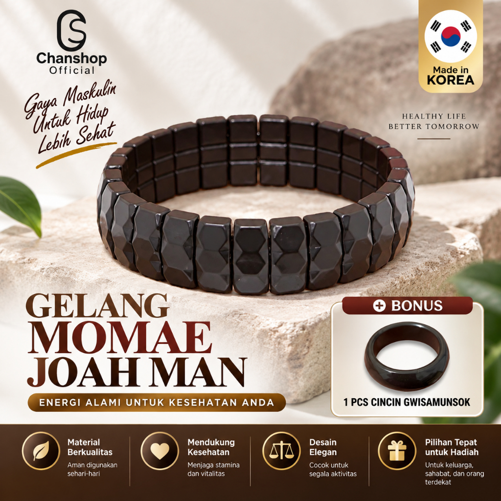 MOMAE  Gelang Kesehatan Terapi | Gelang Gwisamunsok | Gelang Kesehatan Original 100%
