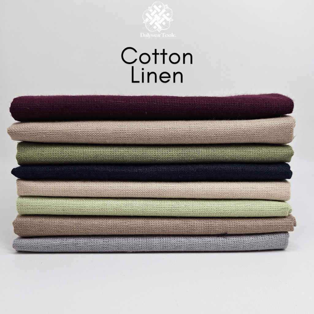 Kain Katun Linen | Bahan Katun Linen | Full Katun Linen | Harga per 0.5 YARD