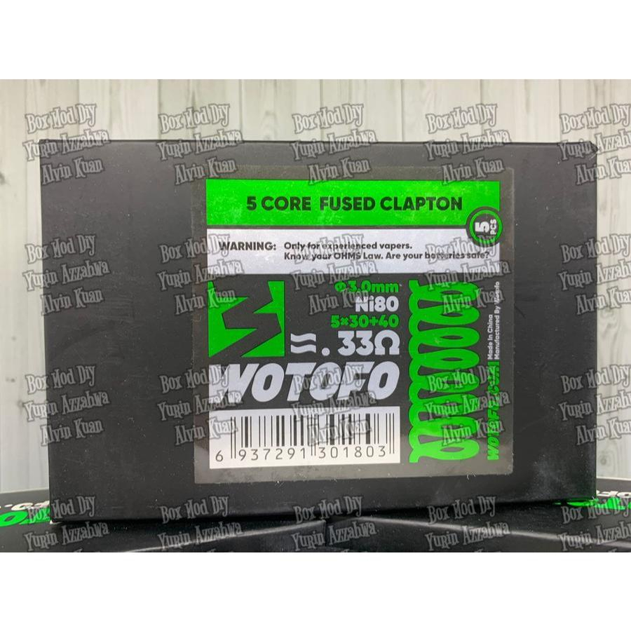 wotofo ni 80 nichrome 80 quint 5 core fused clapton alien 30 x 5 + 40 - 1botol 0.33ohm