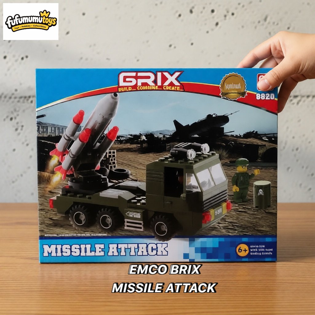 Emco Brix Missile Attack 8820 mainan balok susun anak