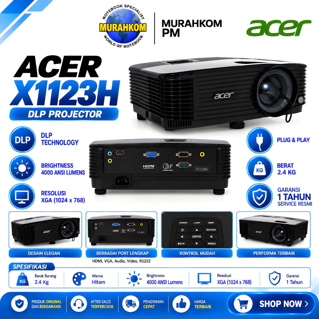 Projector Acer X1123H DLP