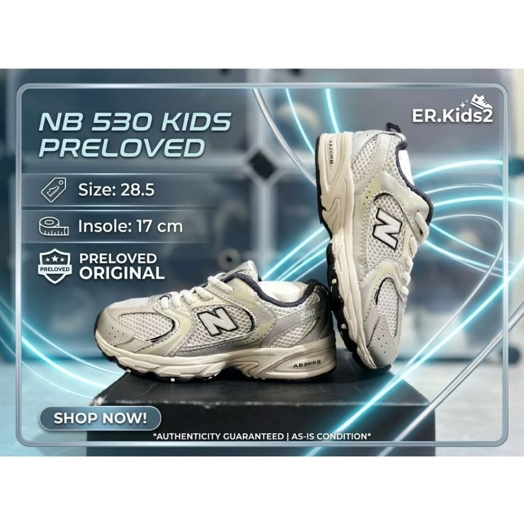 Sepatu Anak Preloved/Second Kids NB 530 Insole 17 cm