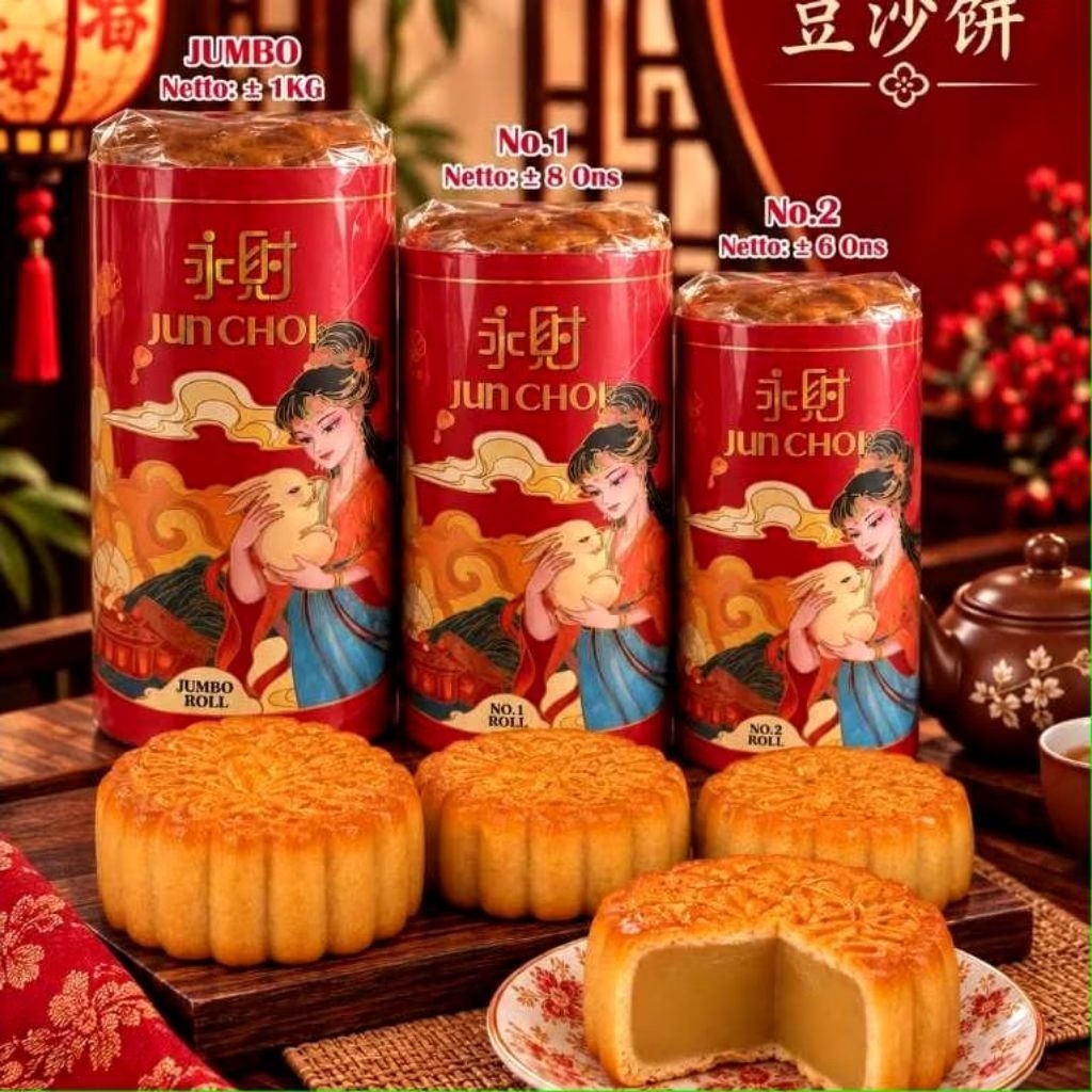 Kue Bulan Isi Tausa pia Kacang JunChoi Halal