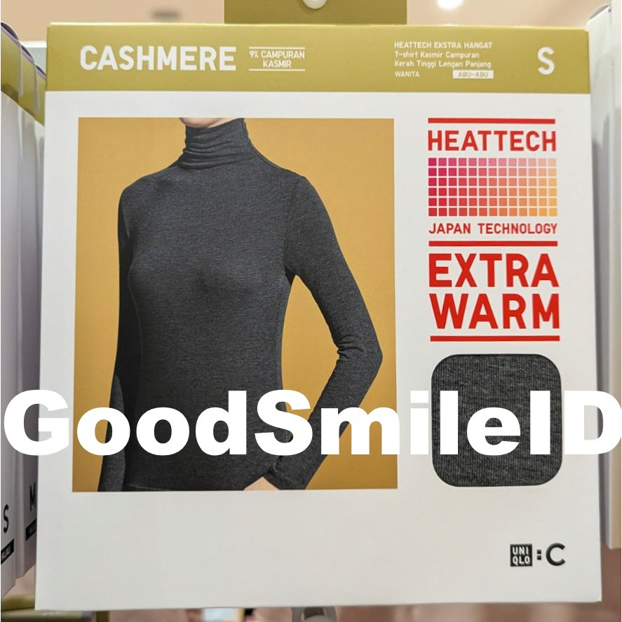 NEW Women HEATTECH EXTRA WARM Cashmere Blend Kasmir Campuran Ekstra Hangat (Kerah Tinggi) Turtleneck