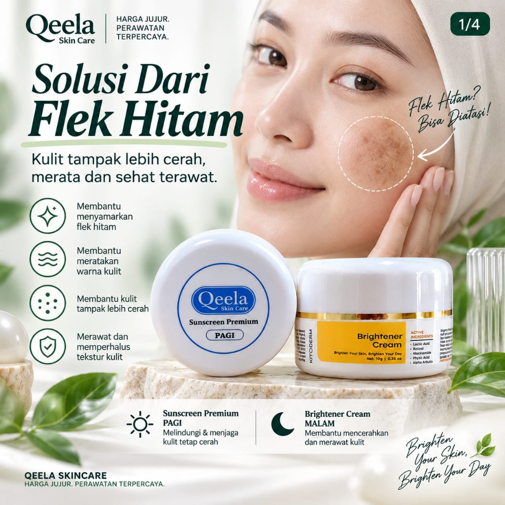Krim Flek Hitam Siang Malam | Membantu Samarkan Noda Hitam | Krim Flek Hitam Qeela Skincare