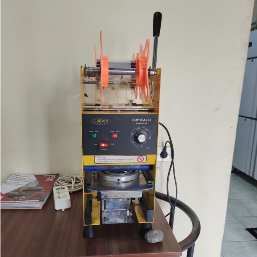 READY BEKAS BERGARANSI CROWN SC H9 Mesin Press Manual Cup Sealer Gelas Plastik 8-20oz SECOND