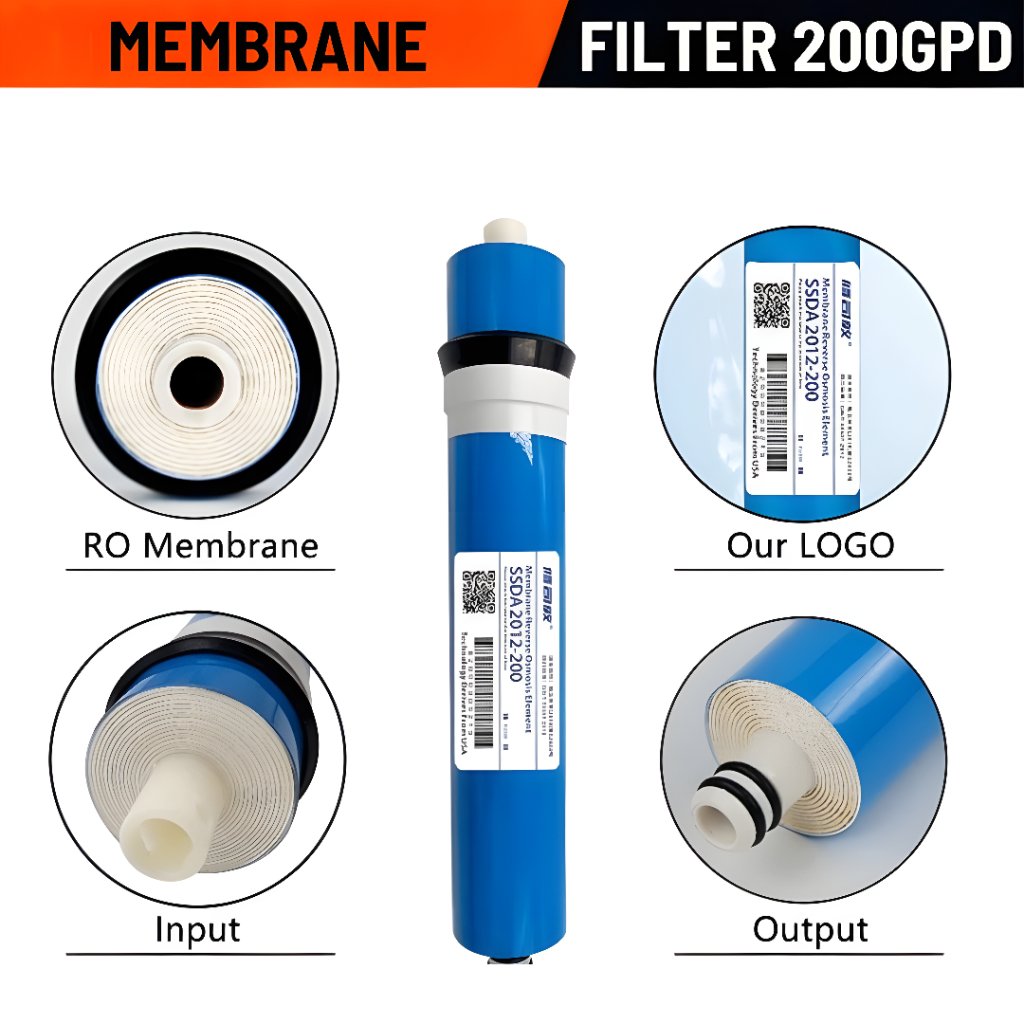 Filter Air Membrane RO Filter Air RO 200 Gpd Housing Refill Filter Membrane Penjernih Air Minum