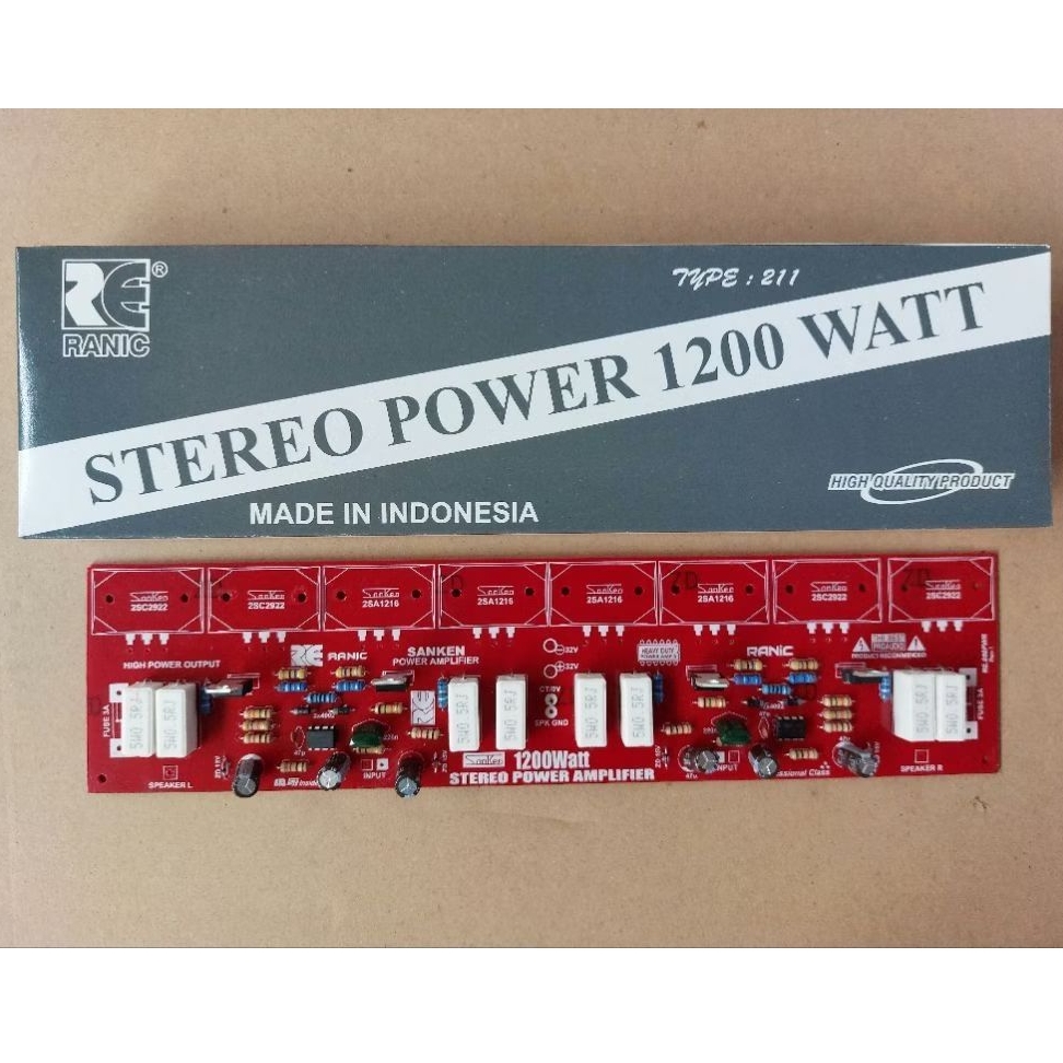 Kit Driver Power Amplifier 1200 Watt Stereo