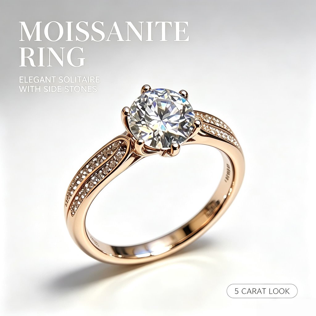 Cincin Moissanite Kilau Seperti Berlian Cincin Couple  Cincin Cewek Mewah Fashion Couple Pasangan Co