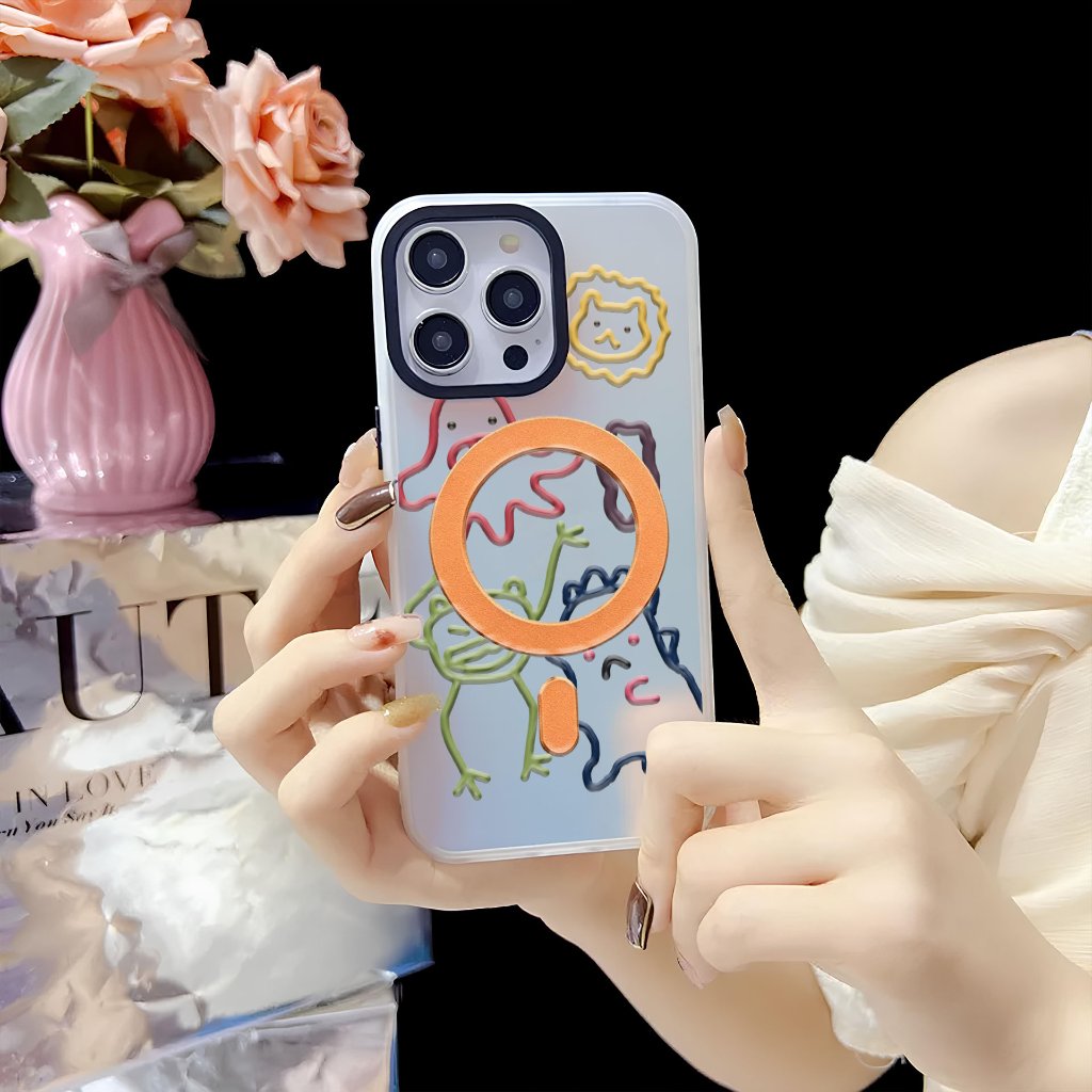 #001 Softcase Hologram Motif Ring Magsafe Cocok Untuk Infinix Note 30 - Note 30 Pro - Note 40 Pro - 