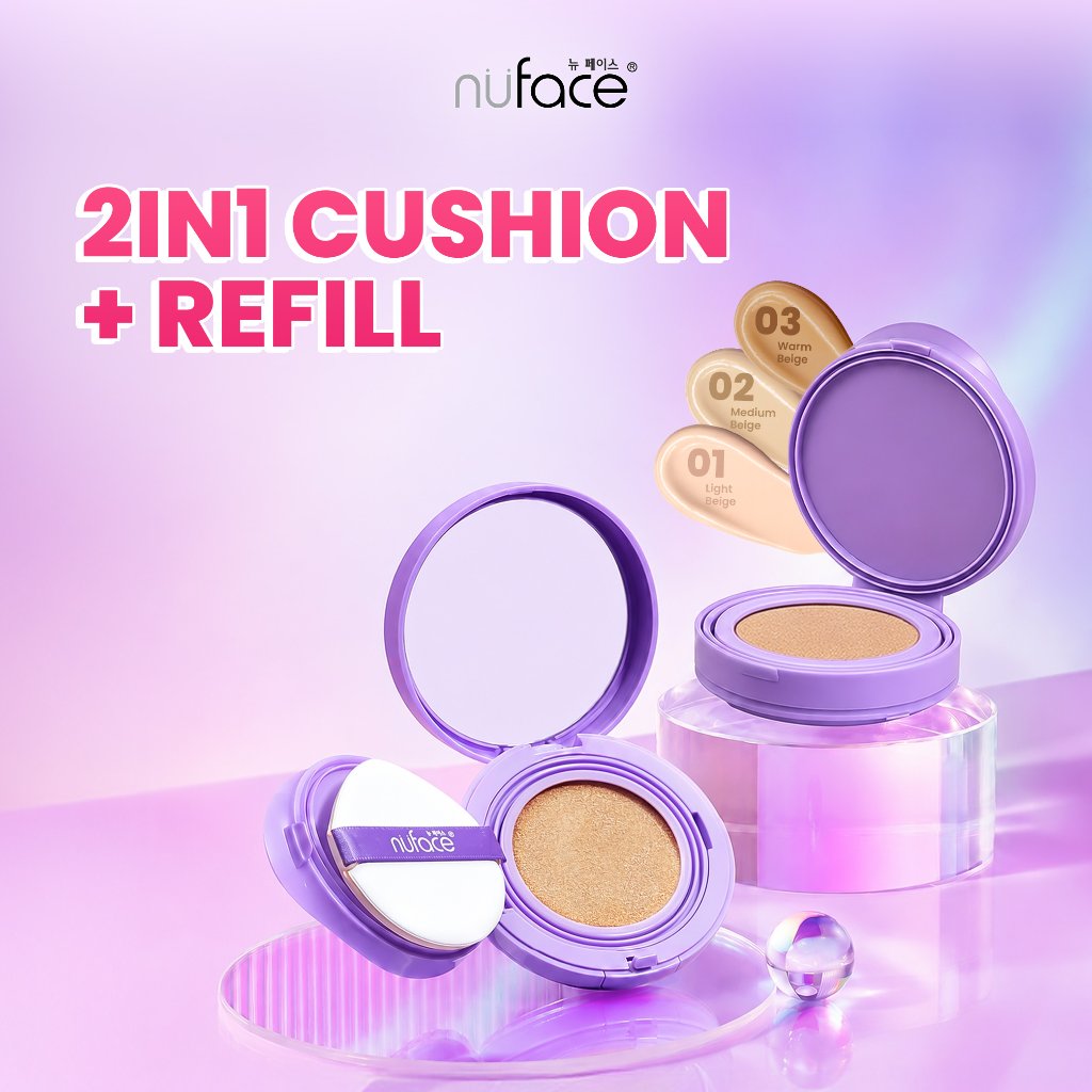 [2IN1] Nuface Flawless+ Serum Cushion & Refill Package | Bundle Complexion | Refil Cusion | Package 