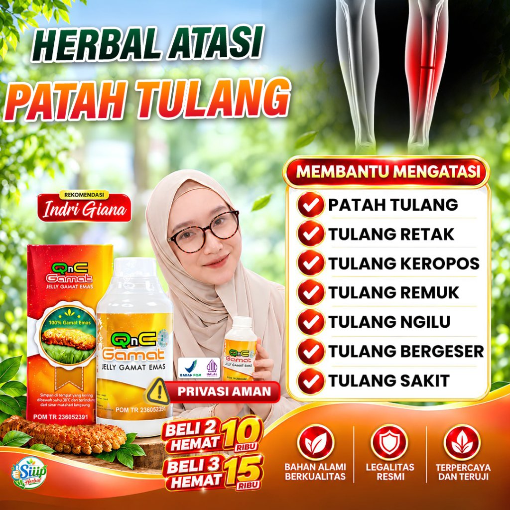 Obat Patah Tulang, Tulang Retak, Tulang Bergeser, Tulang Keropos, Penguat Tulang - QnC Jelly Gamat