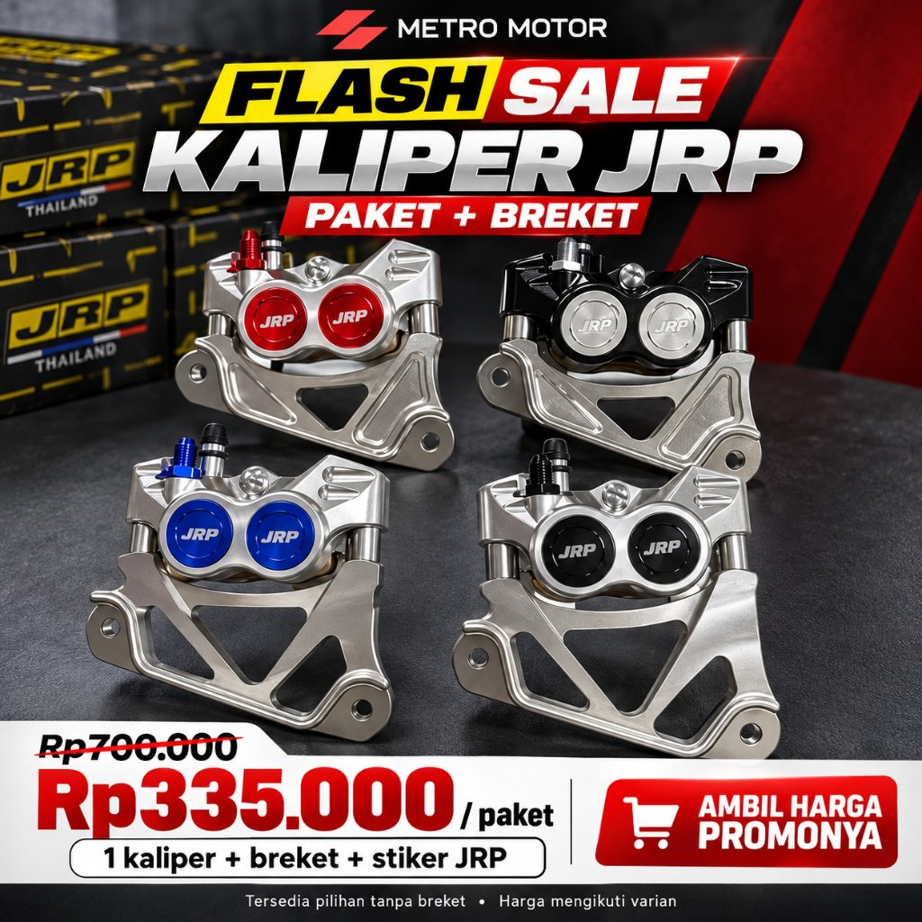 KALIPER FORMULA JRP 4PISTON PLUS BREKET BEAT MIO SCOOPY VARIO OLD/NEW 125/150 HONDA KALIPER FORMULA 