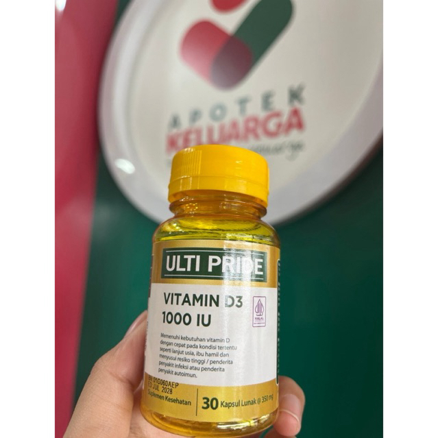 ULTI PRIDE Vitamin D3 1000 IU suplemen vitamin Halal