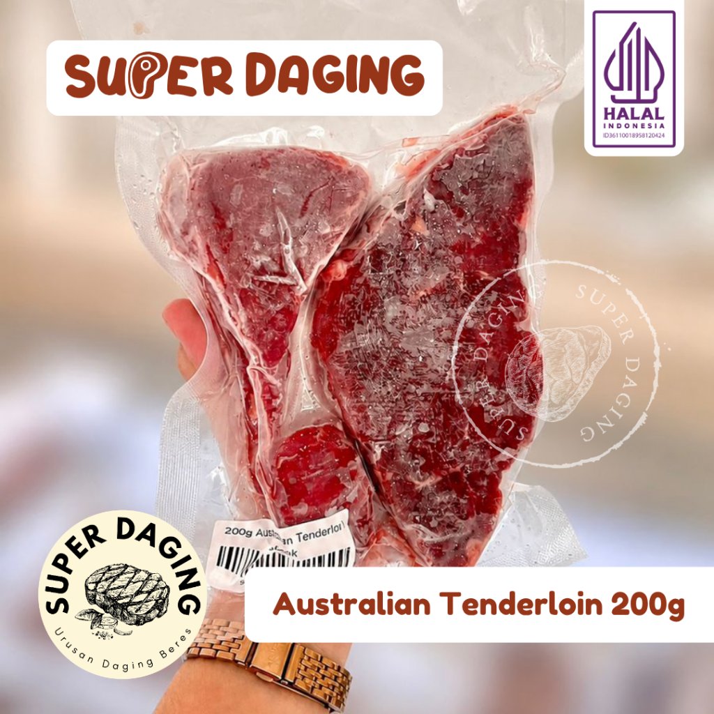SUPER DAGING Australian Tenderloin Steak | Steak NON MELTIK 200g HALAL