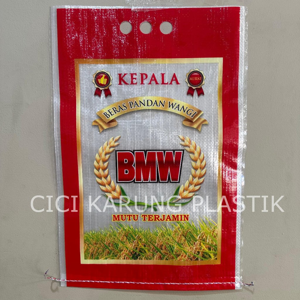 Karung Beras Laminasi Merk BMW 5KG