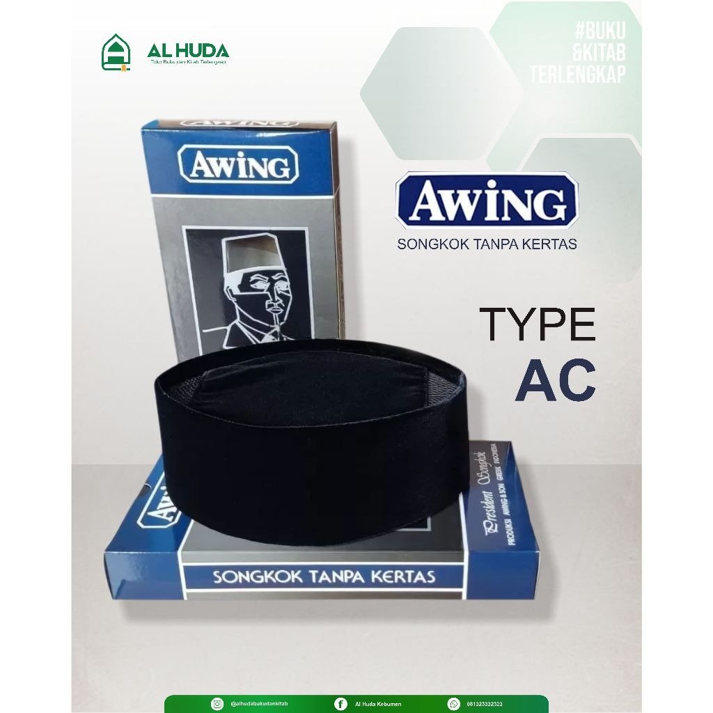 Peci Awing / Songkok Awing AC Tinggi 8 Peci Awing Official Asli | Peci Awing Tinggi 8 Original Bludr