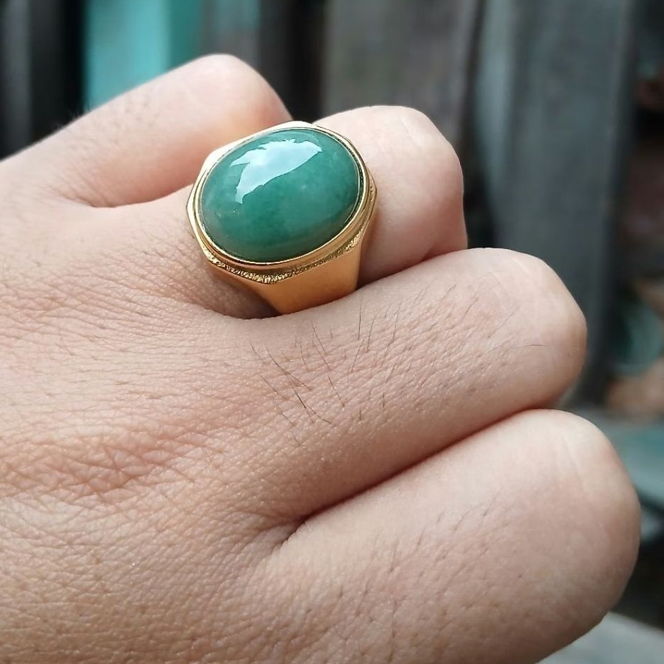 Cincin batu giok neprite aceh original